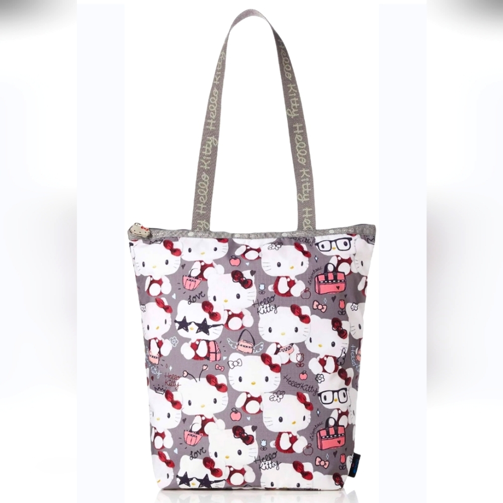 LeSportsac x Hello Kitty Pink and Gray Tote Shoulder Handbag